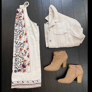 Embroidered Linen Dress